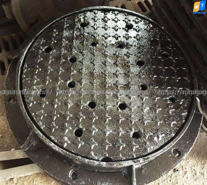 nắp gang 800x800 Nắp hố ga khung tròn nắp tròn 800x800